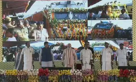 5 புதிய ரெயில் சேவைகளை தொடங்கி வைத்தார் பிரதமர் மோடி