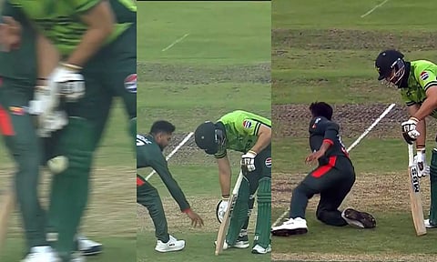 சர்ச்சையை ஏற்படுத்திய சல்மான் ஆகாவின் ரன்-அவுட்: வீடியோ