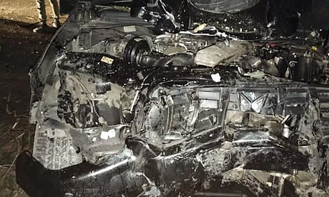 விபத்து ஏற்படுத்திய கார்&nbsp;