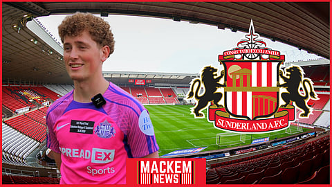 Sunderland made an announcement on Caden Kelly. (Credit: Imago/Football Flick YouTube)