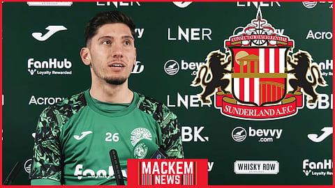 Nectar Triantis is on loan at Hibernian. (Credit: Hibernian YouTube)