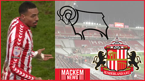 Wilson Isidor was stunned after Derby v Sunderland. (Credit: Sunderland AFC YouTube/Imago)