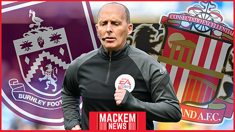 Mike Dean has reacted to the controversy between Sunderland and Burnley. (Credit: Imago)