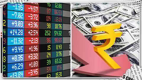 Stock Market, Indian rupee slides