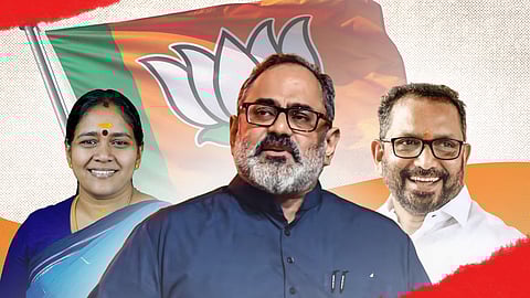 രാജീവ് ചന്ദ്രശേഖർ, ശോഭാ സുരേന്ദ്രൻ, കെ സുരേന്ദ്രൻ; തുറുപ്പുചീട്ടുകളെല്ലാം പുറത്തെടുത്ത് ബിജെപി