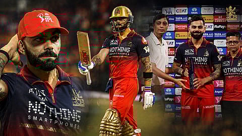 ചിന്നസ്വാമിയിലെ 'പെരിയ' രാജാവ്! 'ഹോൾഡ് ദ പോസ് വിരാട്'; ഫോർ മഴ തീർത്ത് വിമർശകരുടെ വായടപ്പിച്ച് കിംഗ് കോലി