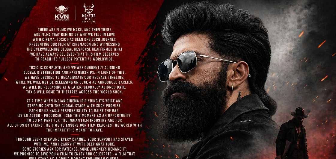 'ക്ഷമ വേണം, സമയമെടുക്കും'; വീണ്ടും മാറ്റി ‘ടോക്‌സിക്’ റിലീസ്, ശ്രദ്ധേയമായി യഷിന്റെ കുറിപ്പ്