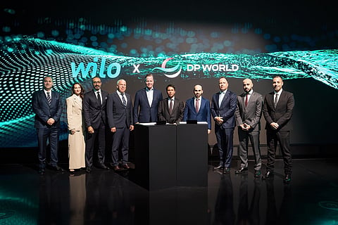 Wilo Group and DP World leadership on stage at the MoU signing ceremony in Dortmund.