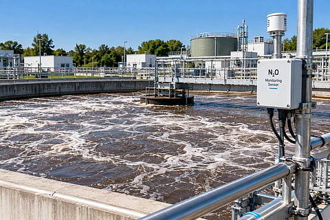 Nitrous oxide monitoring equipment at a wastewater-treatment plant.