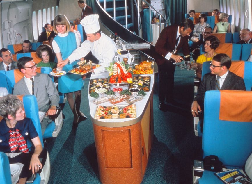 A feast aboard a Scandinavian Airlines flight.