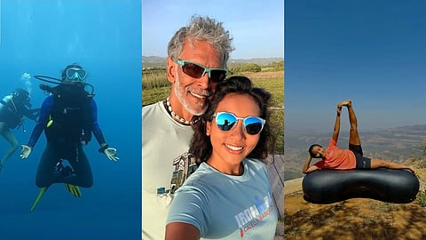 Milind Soman and Ankita Konwar (2)