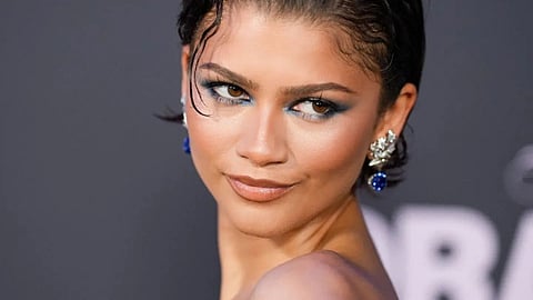 Zendaya sporting laminated brows