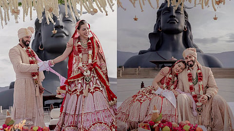 Palak Purswani ties the knot with boyfriend Rohan Khanna at Sadhguru's Isha Yoga Centre in Coimbatore