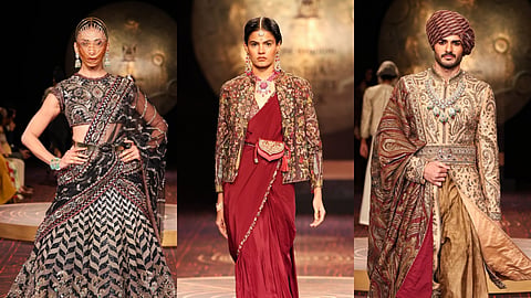 JJ Valaya showcased his collection titled Siddi at Hyundai India Couture Week 2026 in association with the FDCI.