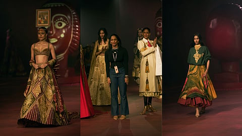 Masaba Gupta taking a bow after her show, and looks from the collection