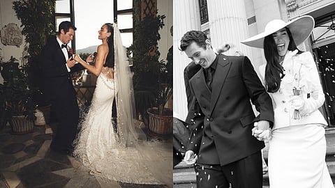 Dua Lipa and Callum Turner at their wedding in Sicily