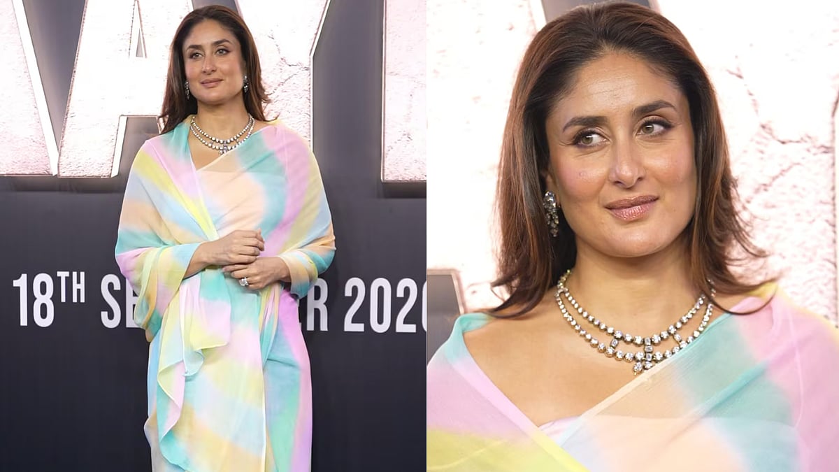 Kareena Kapoor Khan's Pastel Leheriya Sari Is the Perfect Post-Wedding Brunch Look for New Brides