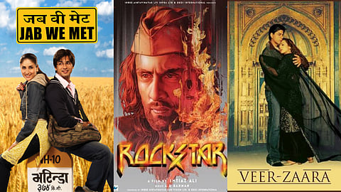 Bollywood Romantic Movies From Jab We Met, Rockstar and Veer-Zaara.