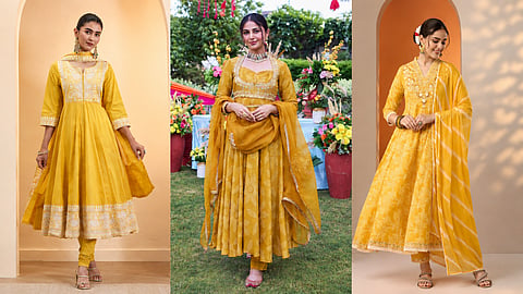 Best Anarkali Suits for Haldi under Rs. 7000