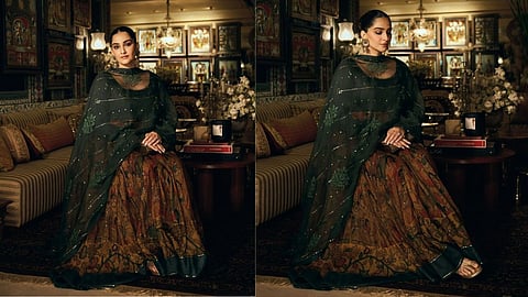 Sonam Kapoor in a Gaurang Shah anarakali featuring Kalamkari