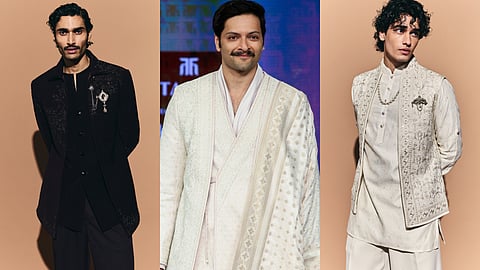 Actor Ali Fazal walked the ramp for Tasva by Tarun Tahiliani at the ongoing Lakme Fashion Week X FDCI. 