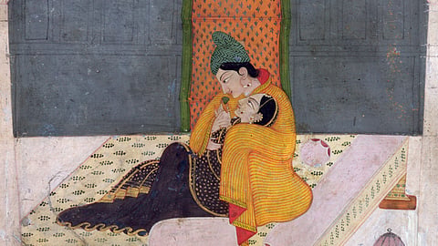 Lovers on a terrace