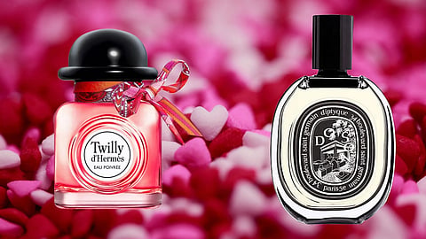 Floral fragrances by Diptyque and Hermès 