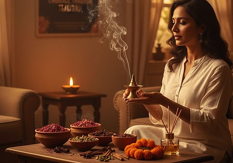 Explore the benefits of organic agarbatti and dhoop made from floral waste or natural resins