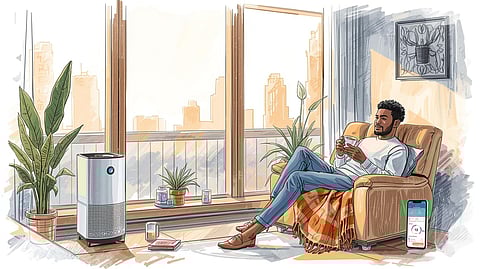 Smart home automation can help monitor AQI in real-time and automatically activate air purifiers, adjust ventilation, or send alerts.