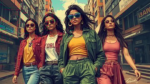 Young Indians embracing sustainable style by renting designer clothes from eco-friendly brands.