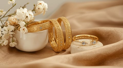 Ethical elegance: Indian jewellery crafted from recycled gold and lab-grown diamonds blends tradition with sustainability.