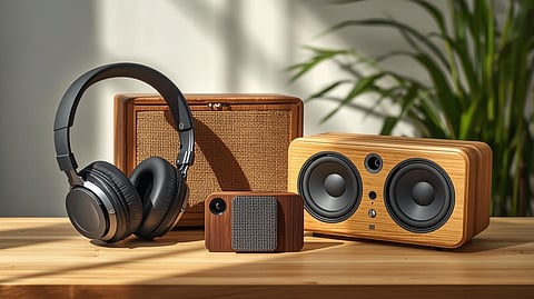 Eco-friendly audio gadgets crafted from bamboo, recycled plastics, and FSC-certified wood offer a sustainable way to enjoy music.