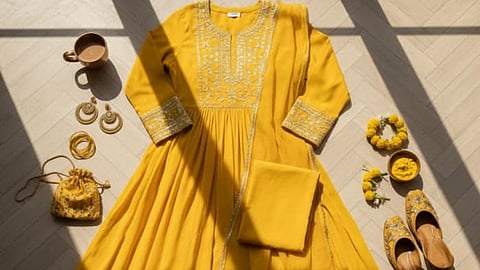 Beautiful Haldi and ethnic outfits that incorporate comfort, charm, and cultural beauty. These chic styles bring affordability into one wedding trousseau.