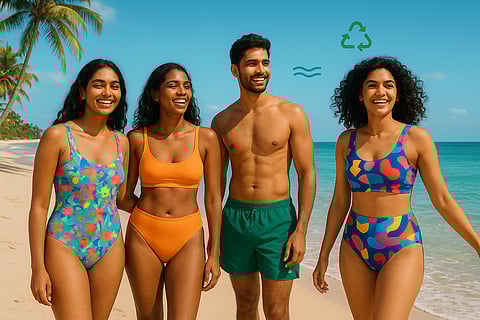 Make waves with stylish, ocean-friendly swimwear from India’s top sustainable brands.