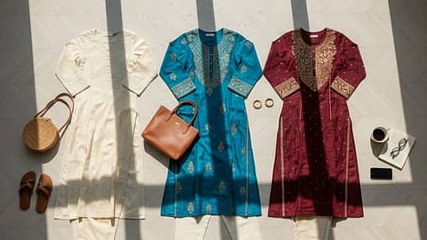  Celebrate effortless elegance with four stunning kurta sets each designed for comfort, charm and festive sparkle. Discover your perfect style companion.