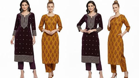Keep the cold out without losing a fashionable look. These stylish ethnic winter sets of kurta are comfortable, classy, and elegant. 