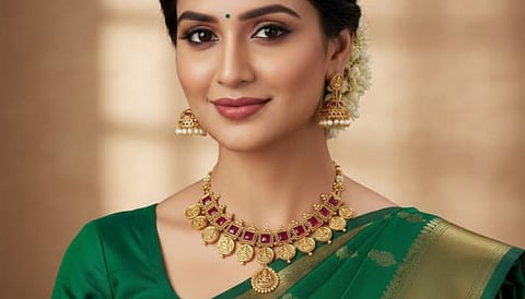 Explore exquisite traditional necklace sets that blend timeless ethnic charm with modern elegance. Its perfect for weddings, festivals and special occasions.
