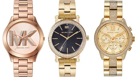Ticked by Style—explore Michael Kors women’s watches, from sleek analogue designs to chronograph styles and embellished dials that elevate everyday outfits.