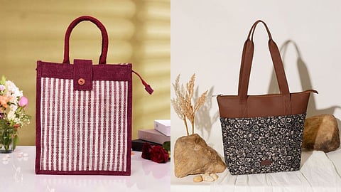 Tote-ally Stylish—explore jute tote bags in minimal, printed, structured and roomy styles, perfect for everyday errands, office carry, gifting and relaxed vacation looks.