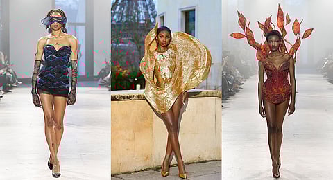 Two Indian designers, Rahul Mishra and Gaurav Gupta, commanded the global spotlight.