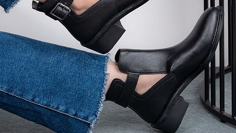 Collection of rebel-style boots that are available on Myntra