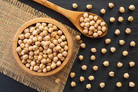 Chickpeas are loaded with fibre and protein that can help you feel full for longer and prevent unnecessary snacking. 
