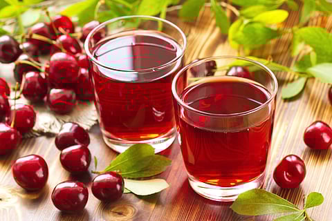 Tart cherry juice contains high levels antioxidants that improve sleep.