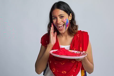 Before heading out, apply a thick moisturizer or a layer of coconut oil. Even petroleum jelly works.