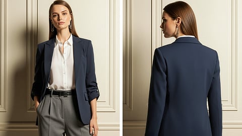 Blazers are an essential office wear item. Try wearing pastel tones for a business-casual vibe. 

