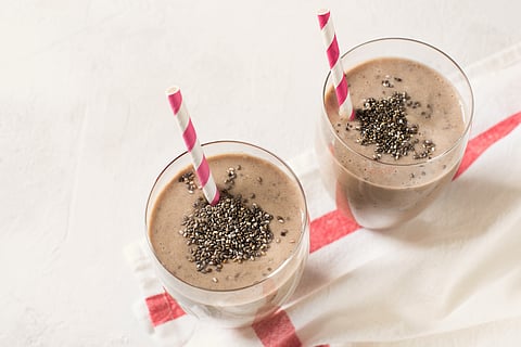 Ragi chia seeds smoothie recipe