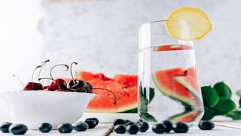 While drinking water is necessary, one can maintain adequate hydration levels through the foods and fruits. 