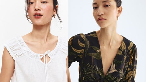 Womens gathered tops with sculpted silhouettes and comfortable fabrics from H&M