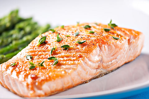 Salmon is a very healthy fish as it has high amount of omega‑3s and vitamin D.