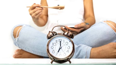 Late night high fat or high energy meals can impair sleep initiation and depth by disturbing the circadian hormonal rhythms that may include melatonin production.